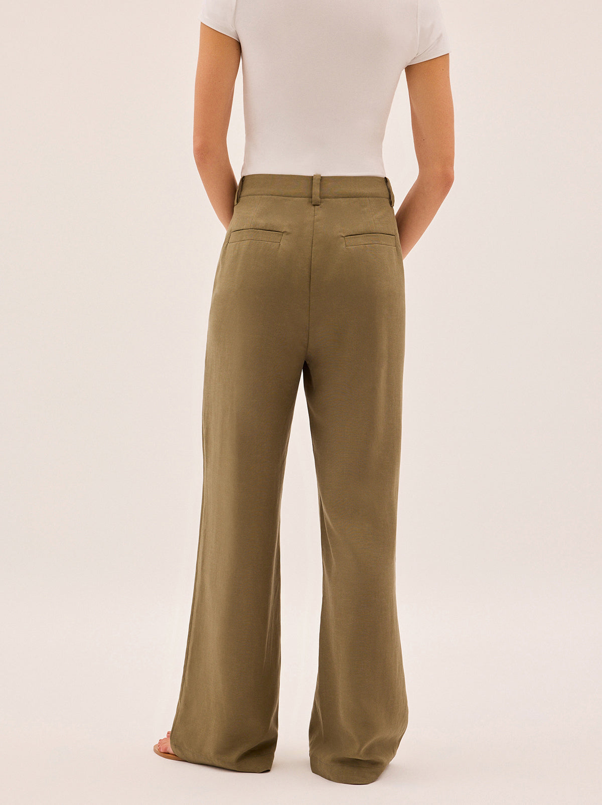 Ada Khaki Tailored Trousers