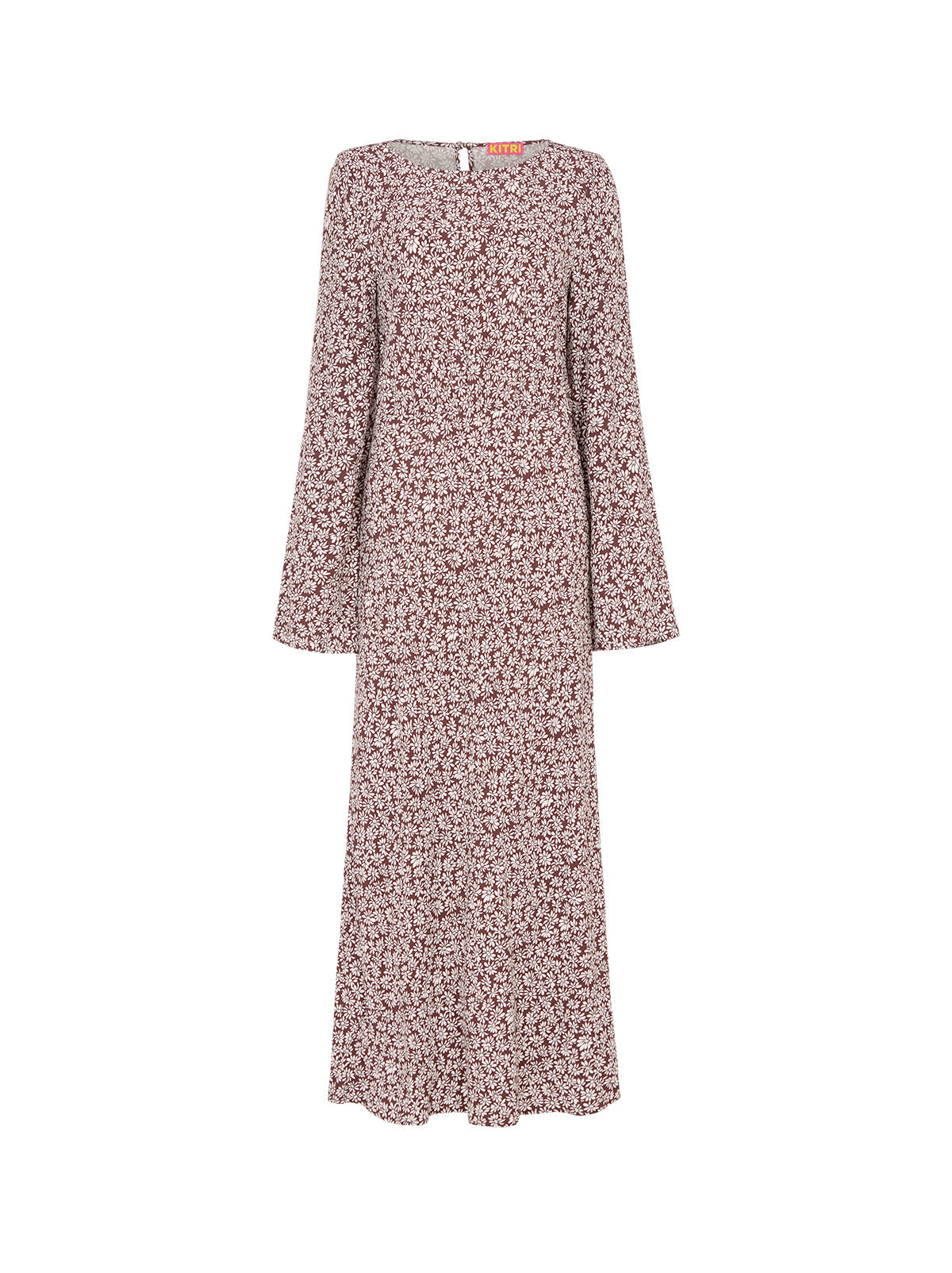 Adaline Aubergine Daisy Print Dress