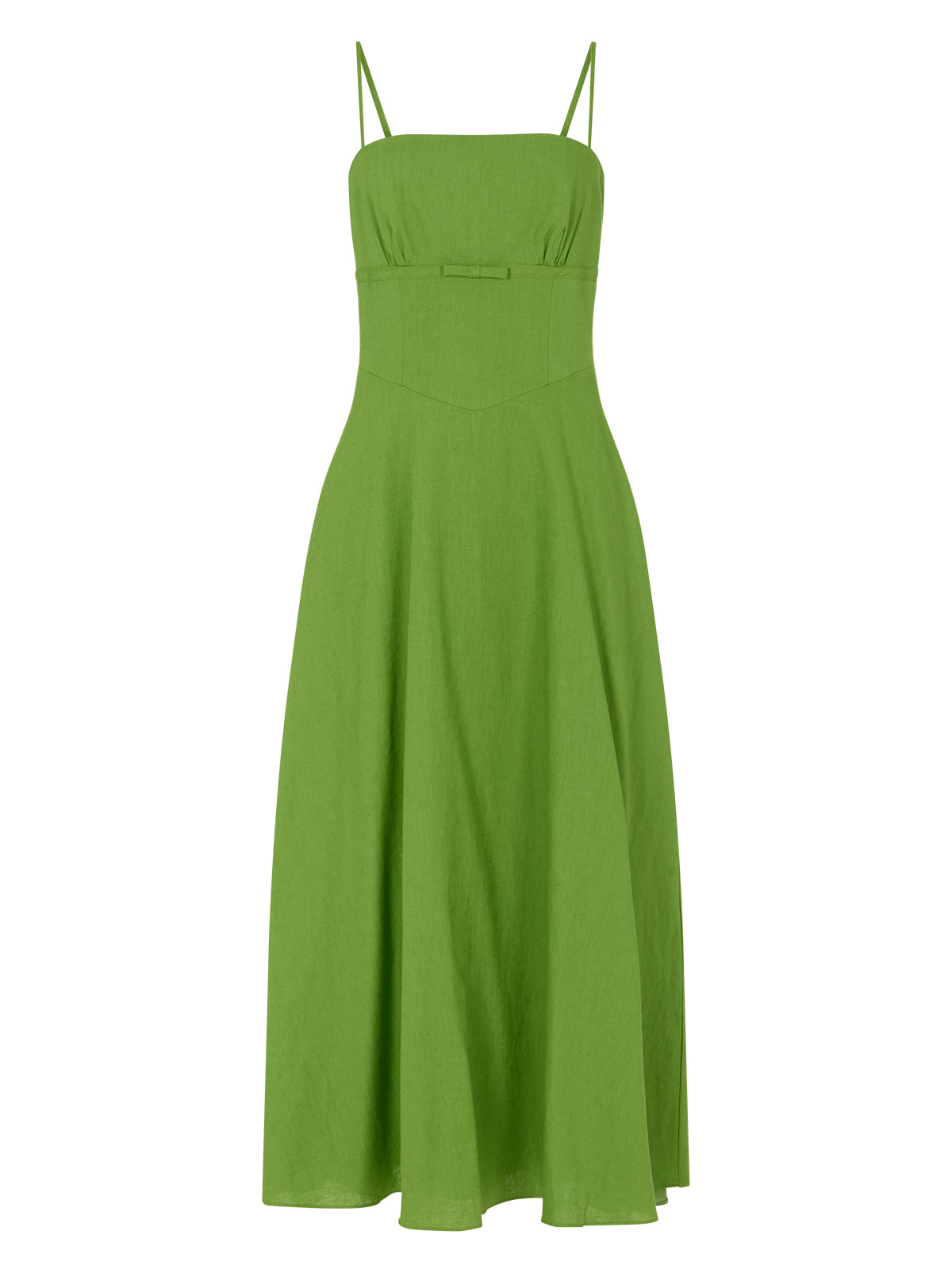 Ally Meadow Green Cotton Linen Dress