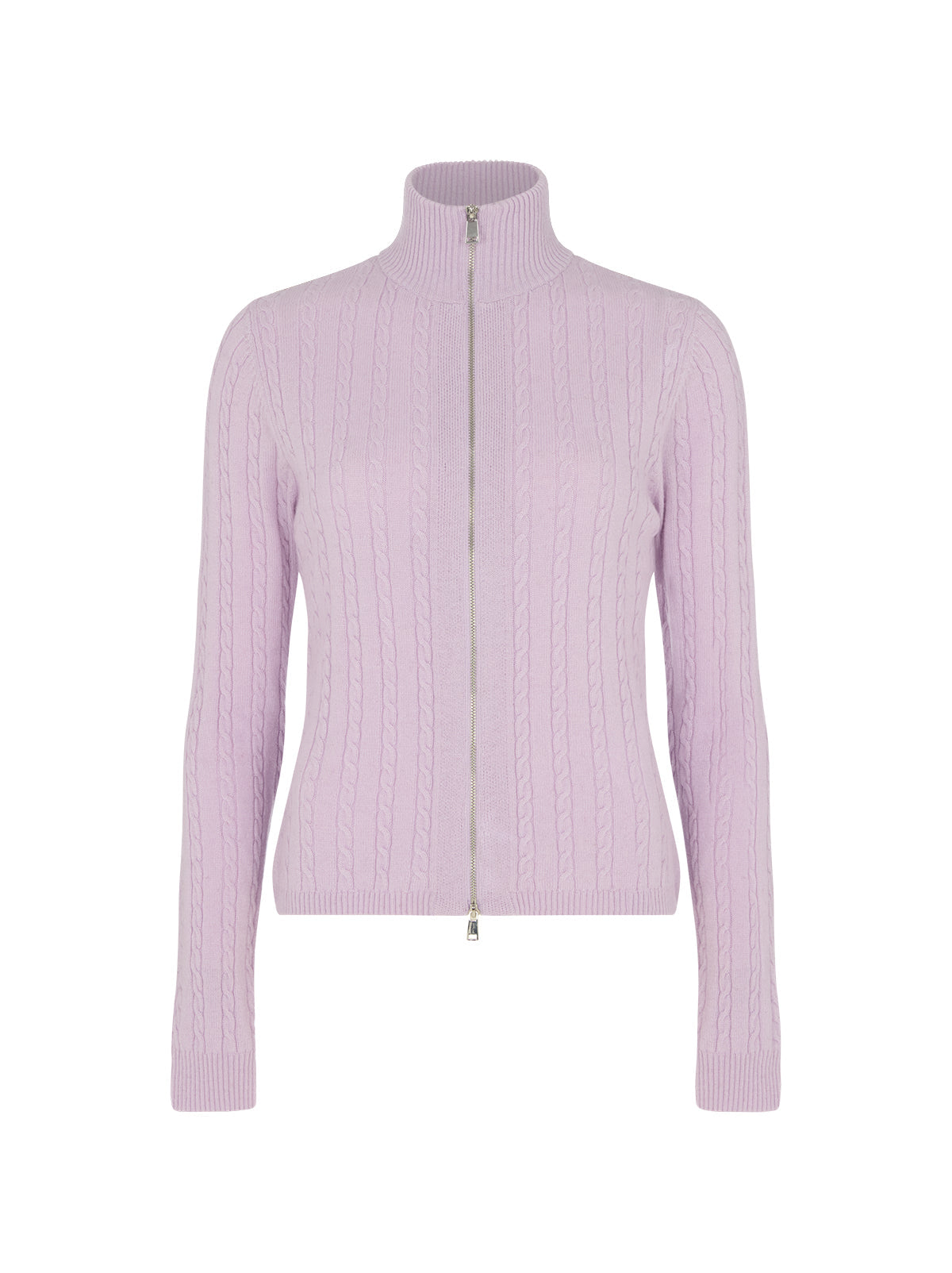 Ameline Lavender Cable Fine Knit Top