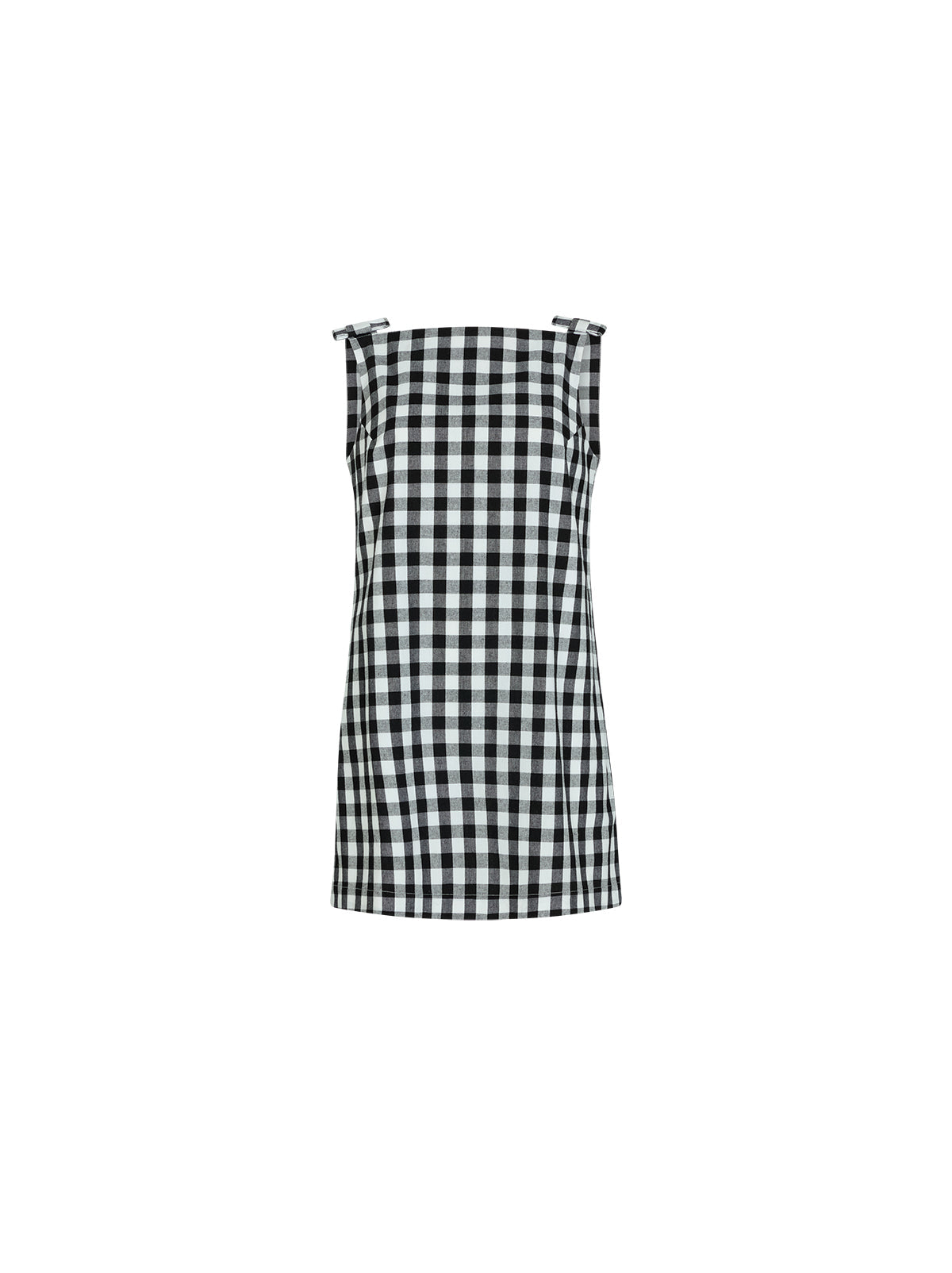 Angelica Gingham Linen Blend Mini Dress