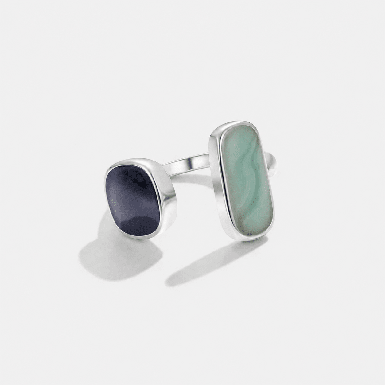 Aquamarine Wrap Silver Ring