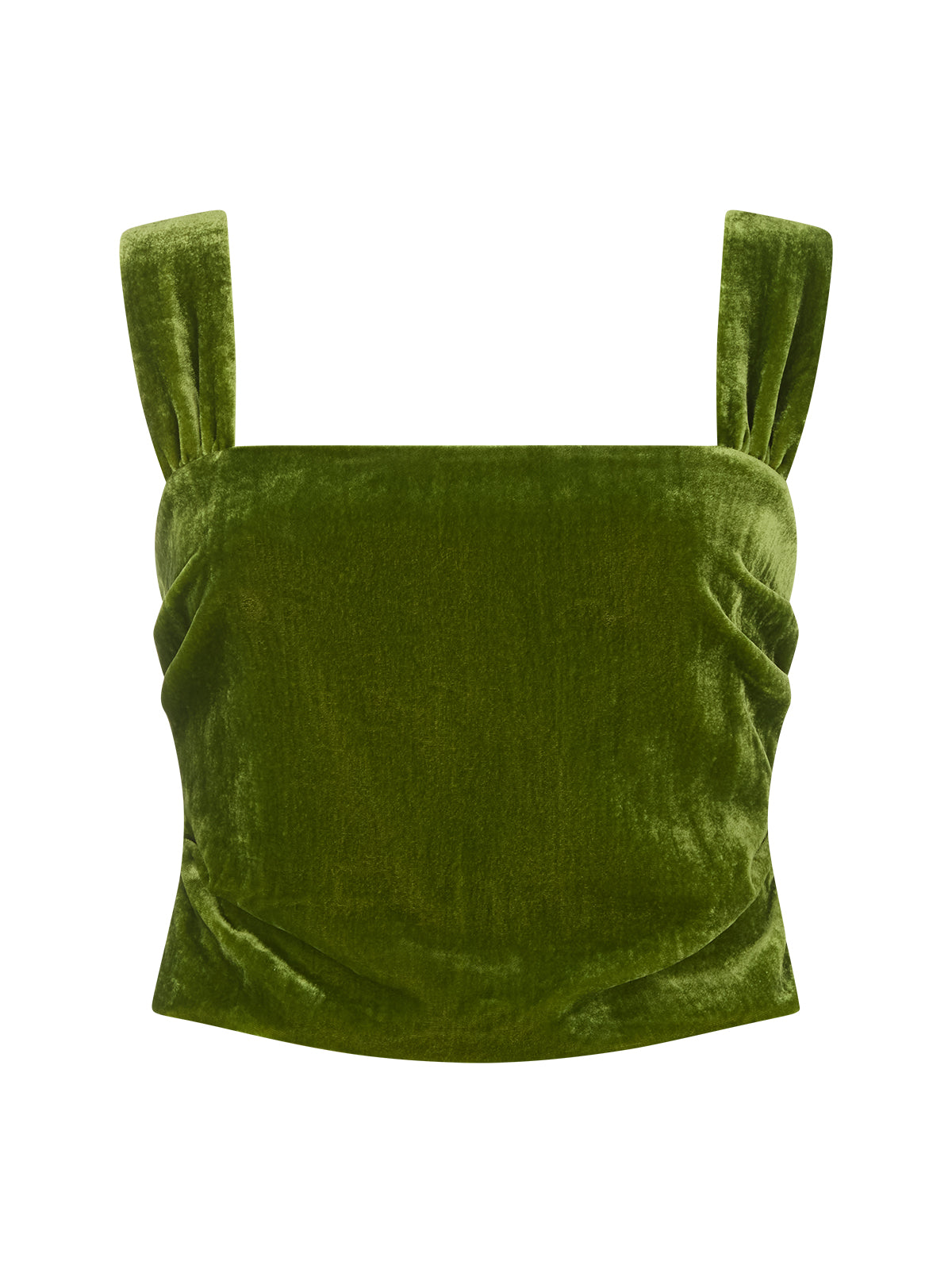 Beata Olive Velvet Top
