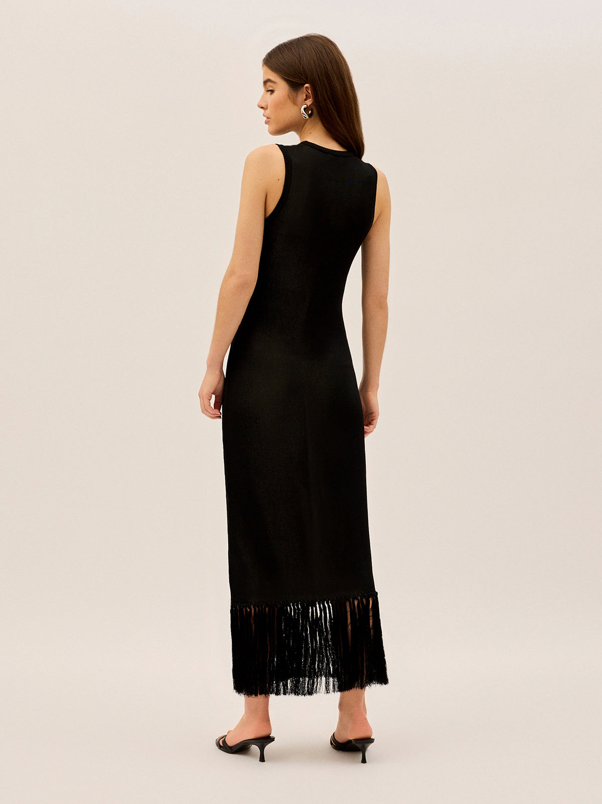 Blanca Black Rose Knit Dress