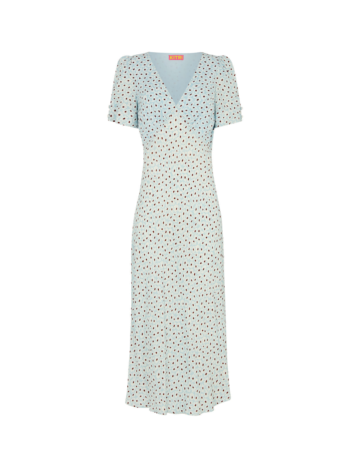 Brianna Blue Daisy Print Dress
