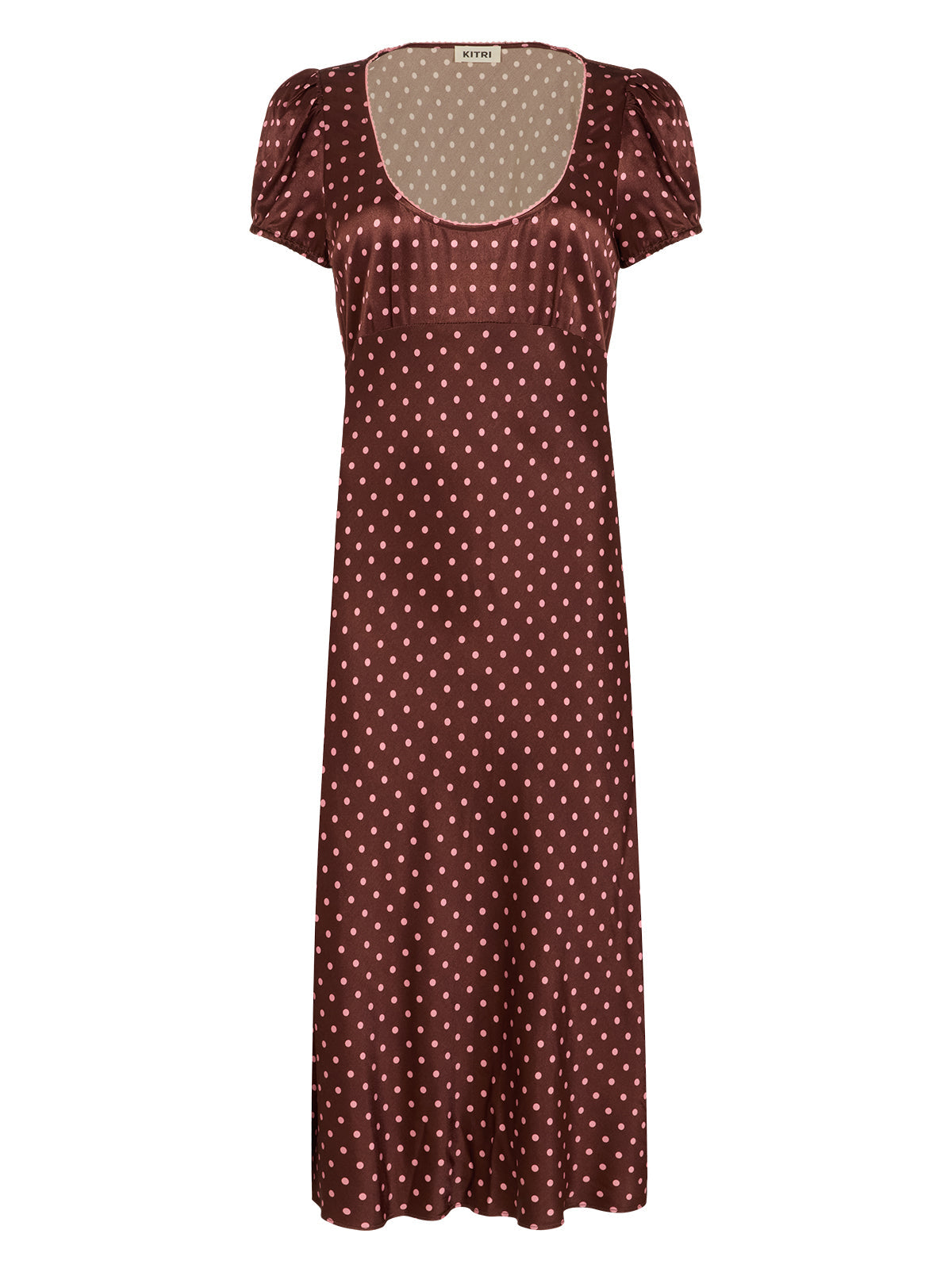 Briar Brown Pin Dot Print Dress