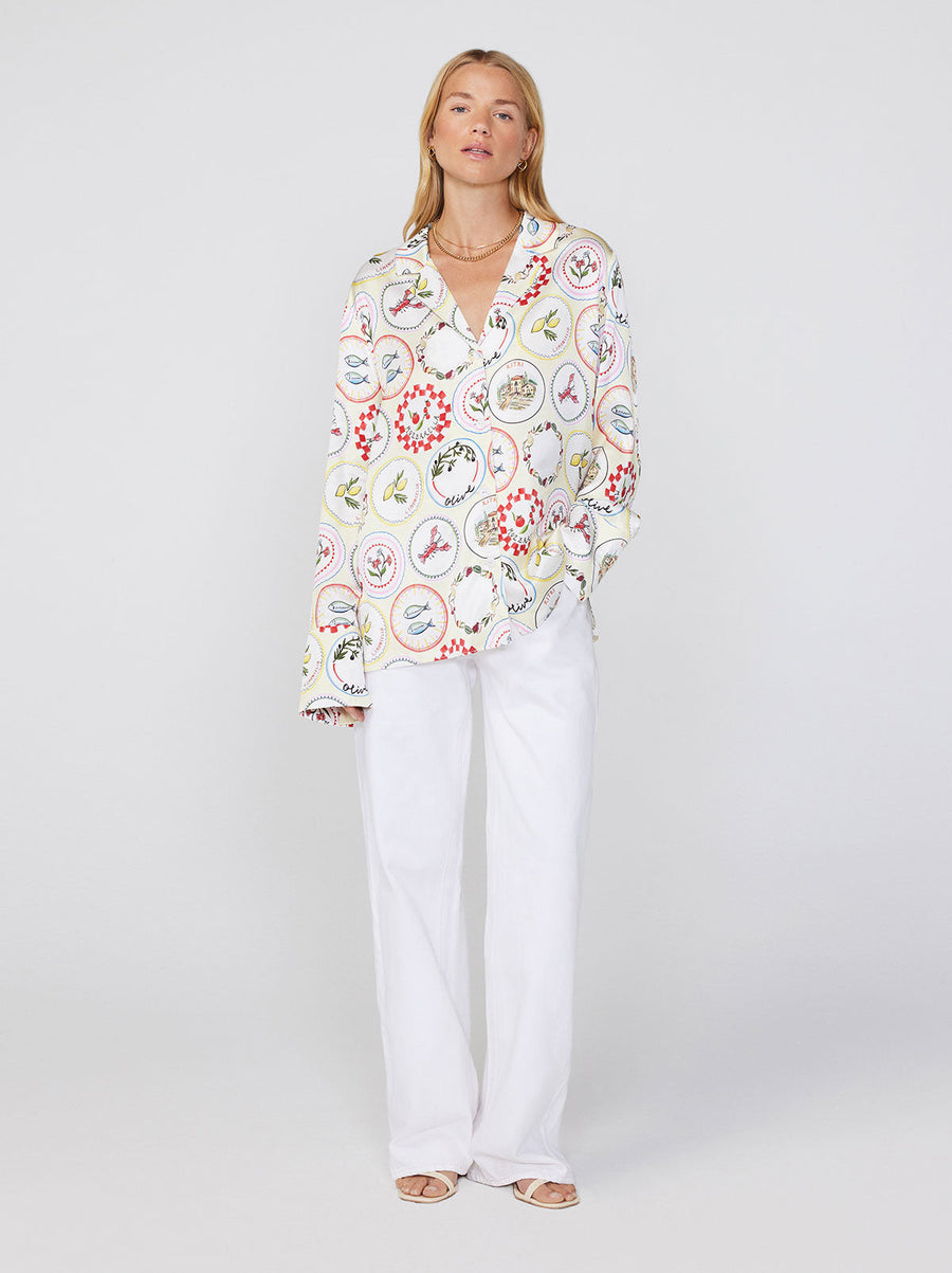 Cady Vintage Plates Shirt