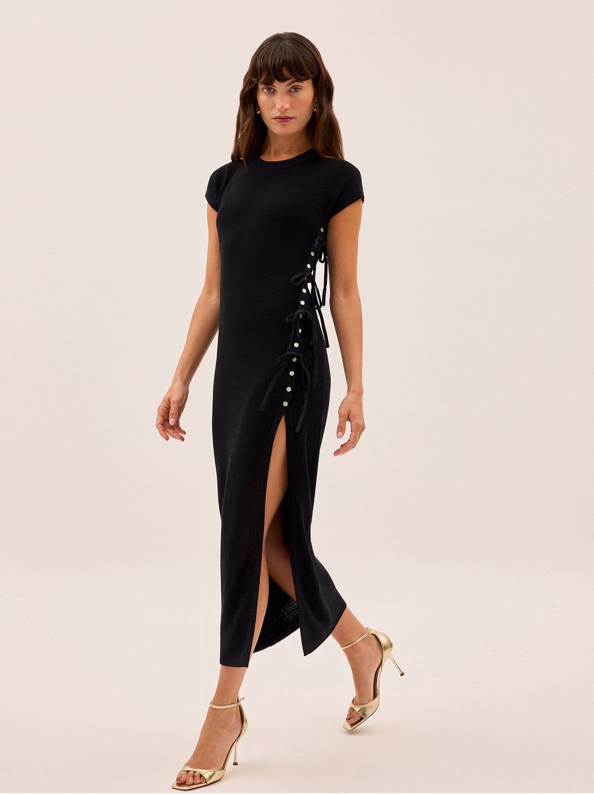 Calista Black Knit Dress