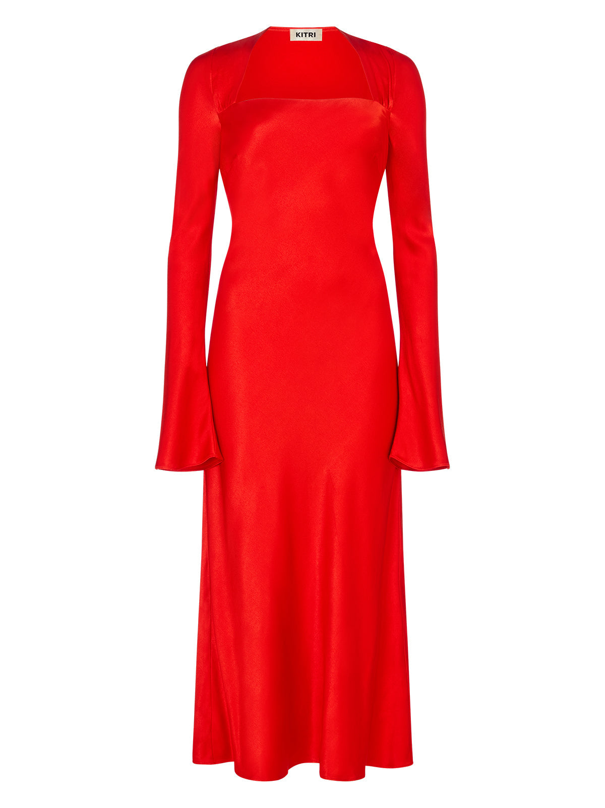 Camille Red Satin Dress