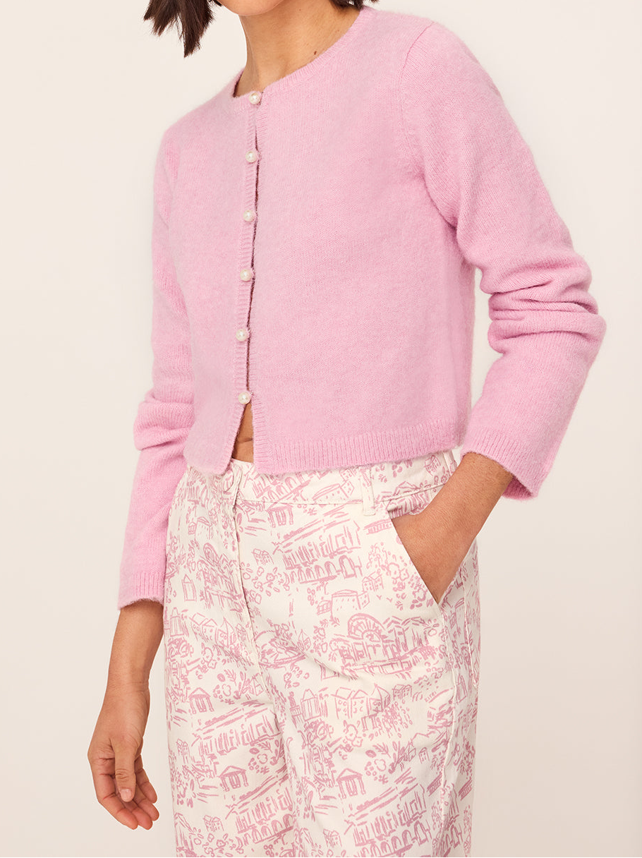 Carmel Pink Knit Cardigan