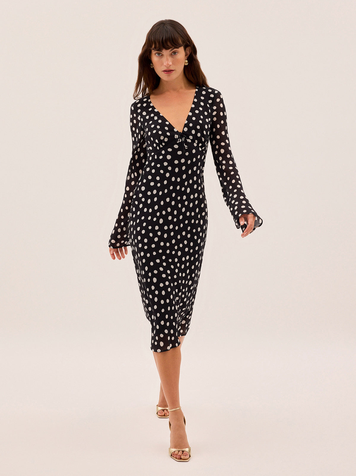 Carrie Black Polka Dot Dress