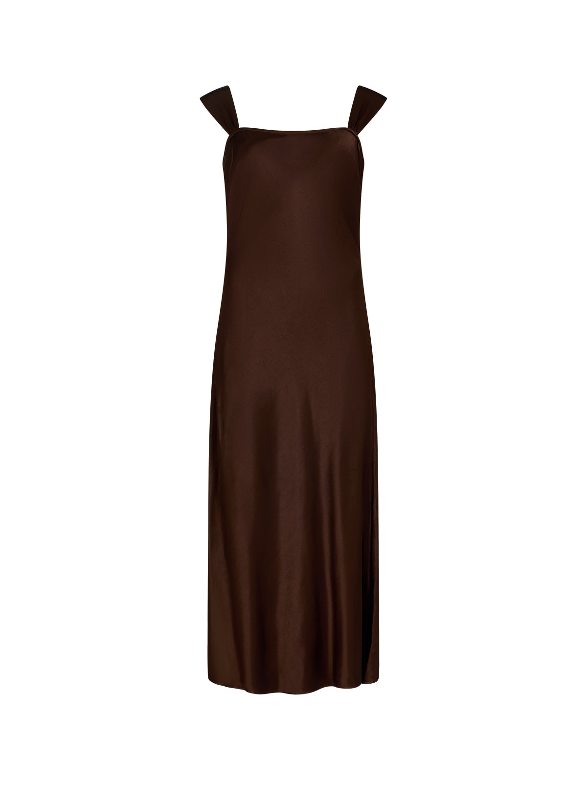 Christine Chocolate Satin Dress