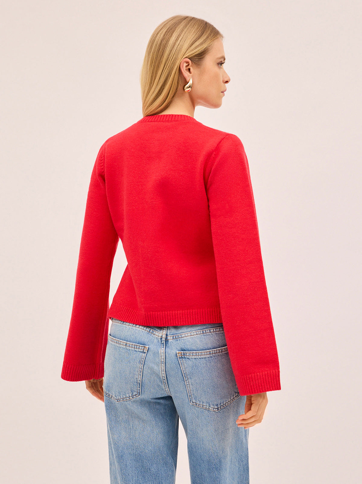 Cleo Red Knit Cardigan