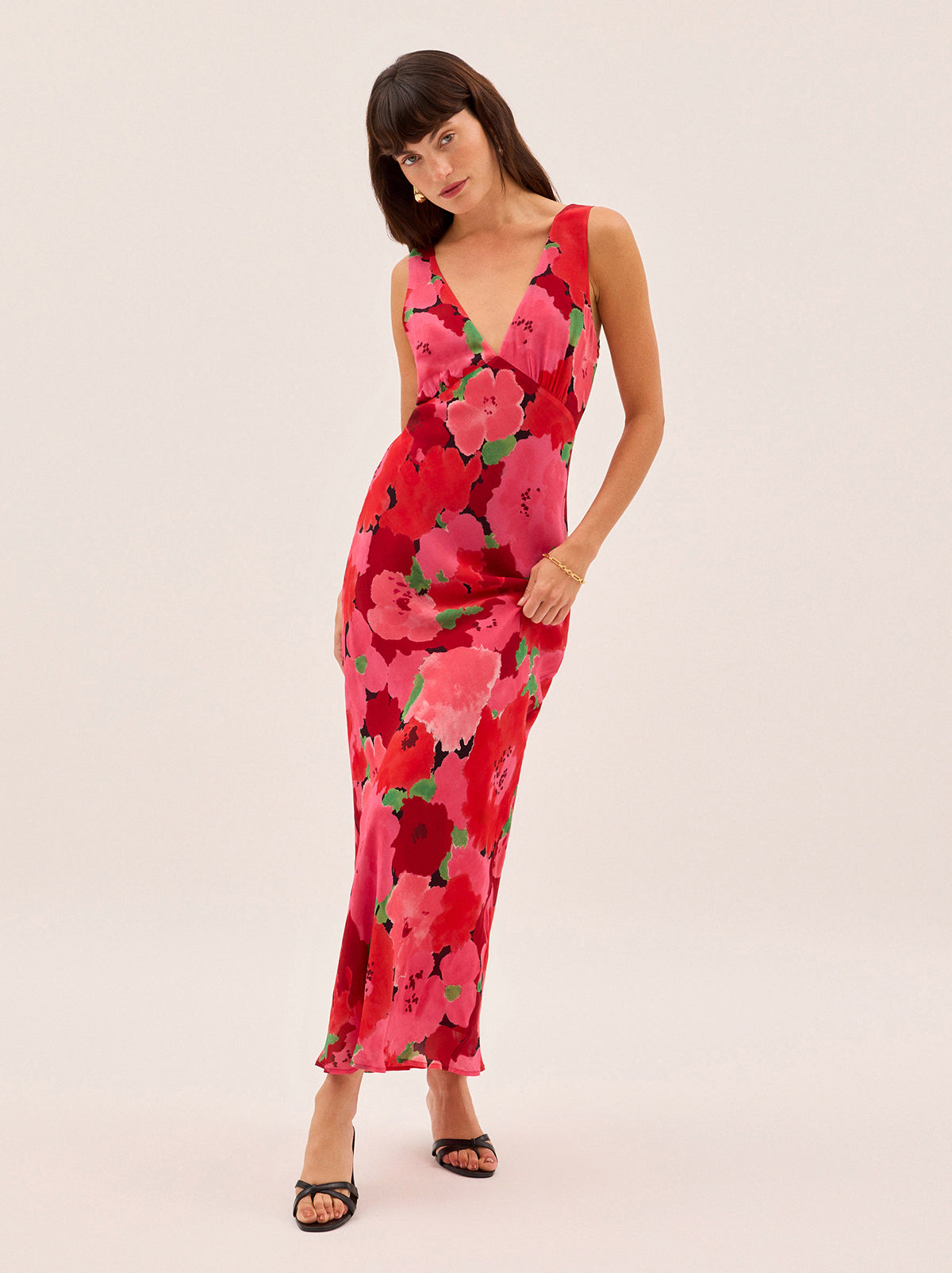 Danna Pink Watercolour Floral Print Dress