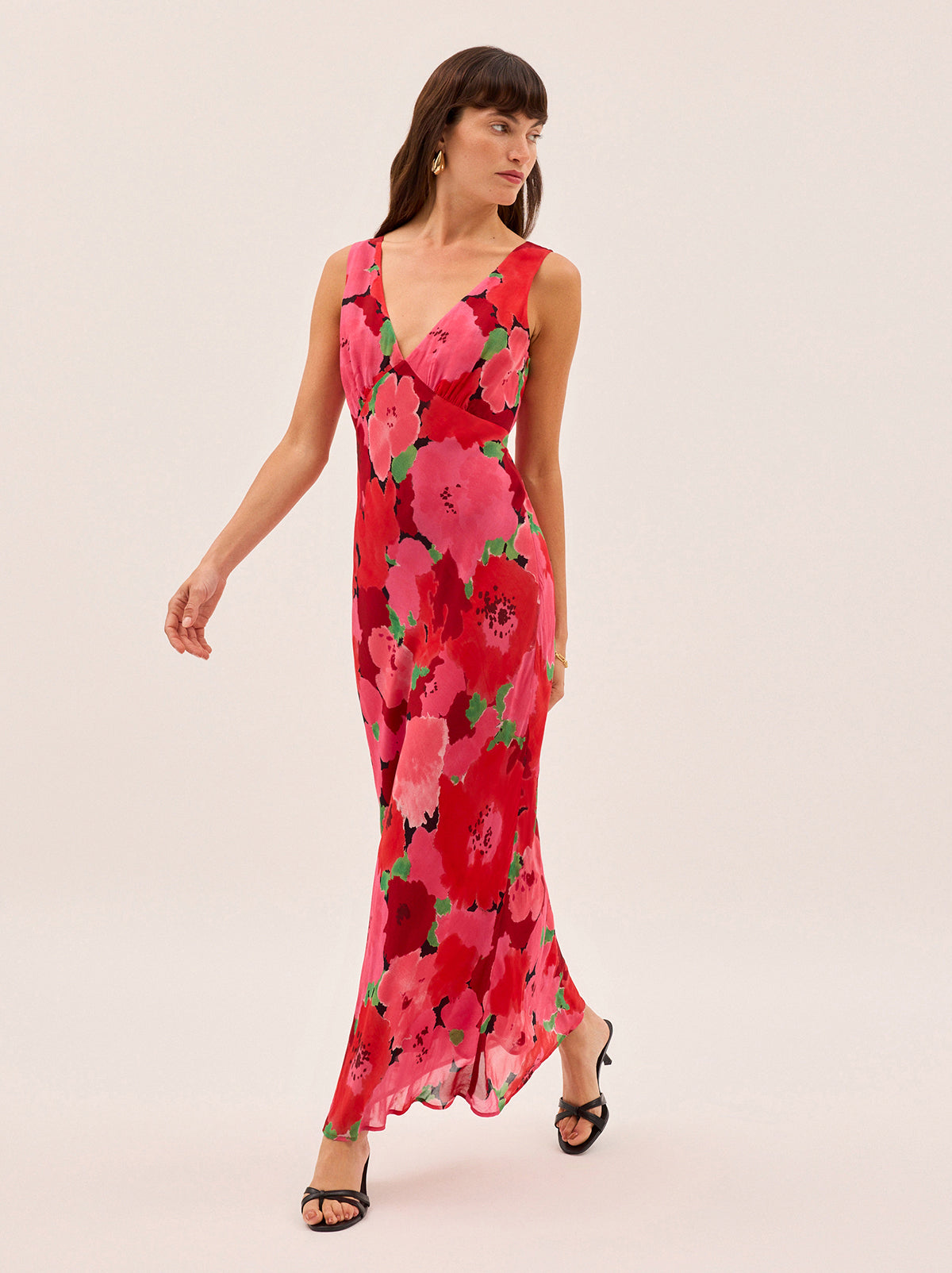 Danna Pink Watercolour Floral Print Dress
