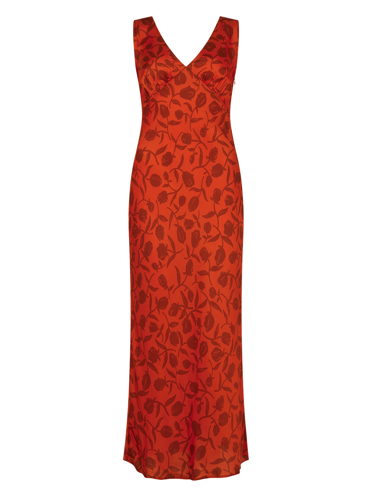 Danna Red Tulip Print Dress