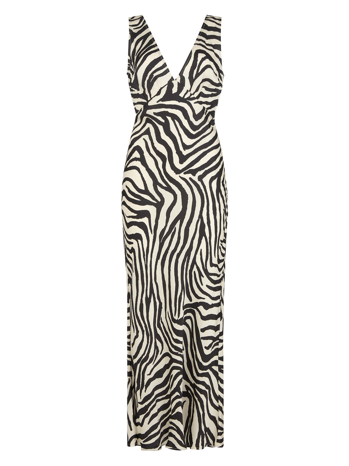 Danna Zebra Print Satin Dress
