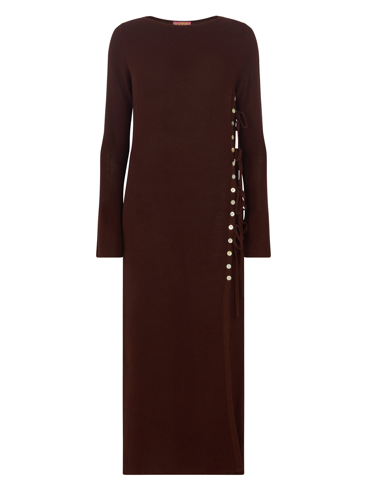 Daria Chocolate Knit Maxi Dress