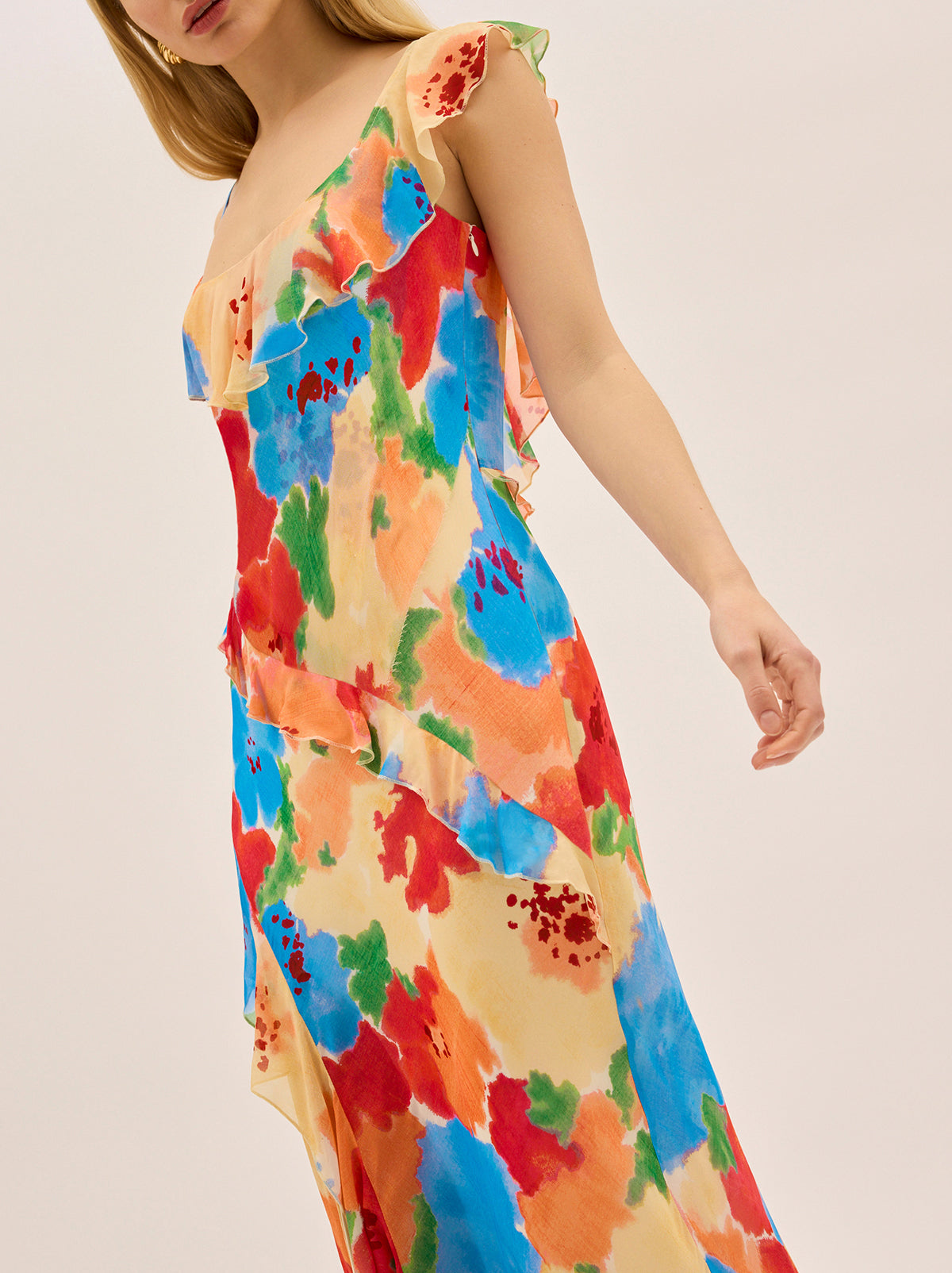 Delphina Watercolour Floral Dress
