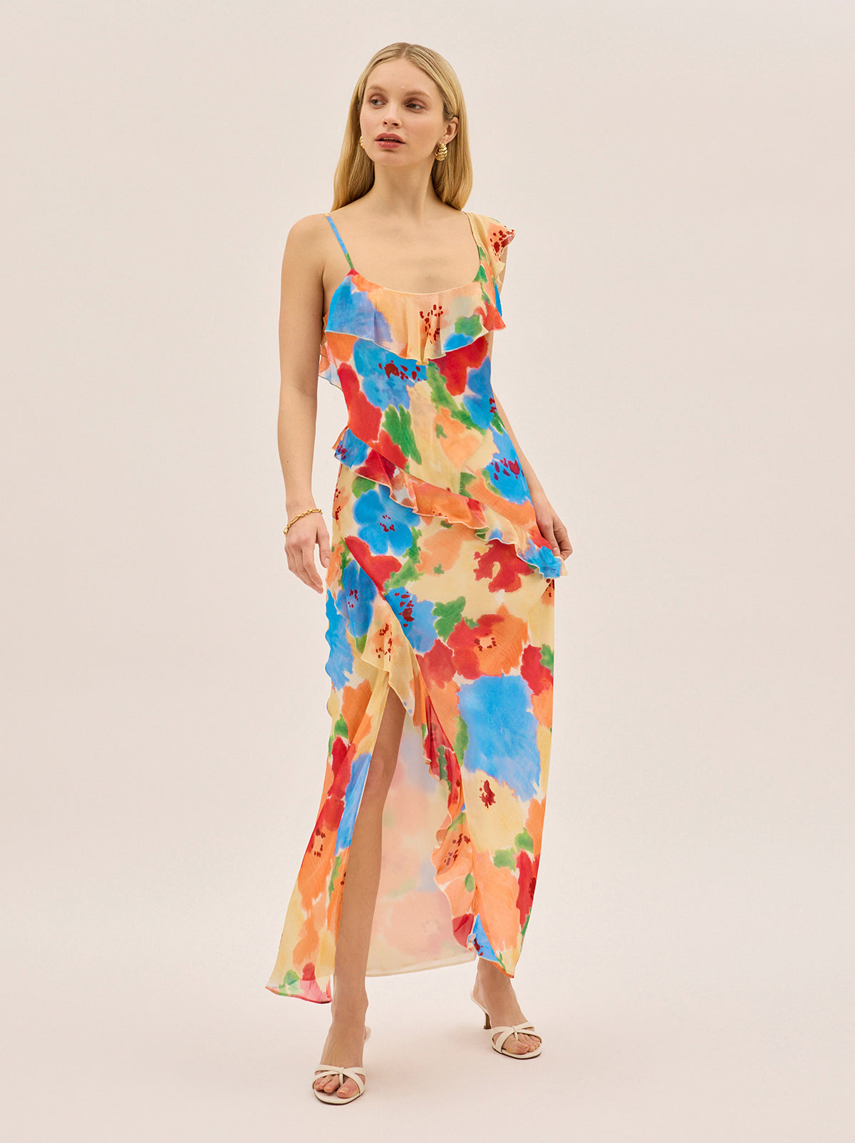 Delphina Watercolour Floral Dress