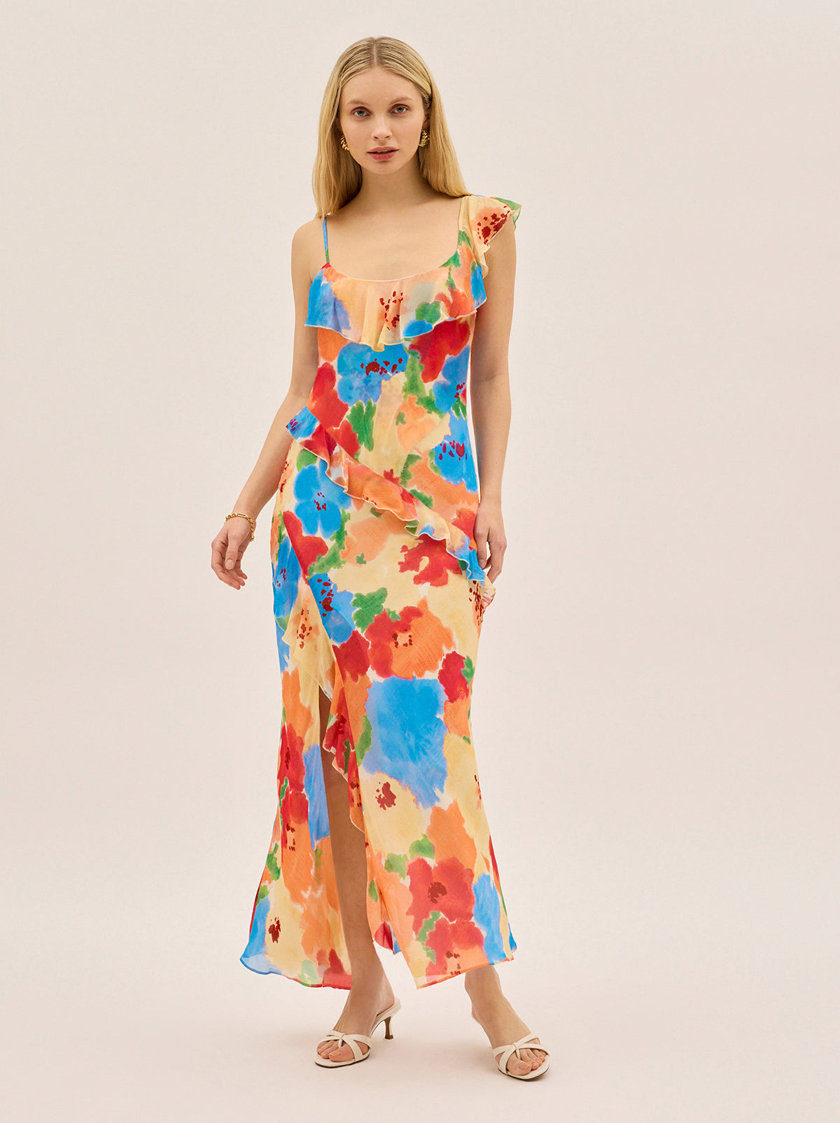 Delphina Watercolour Floral Dress