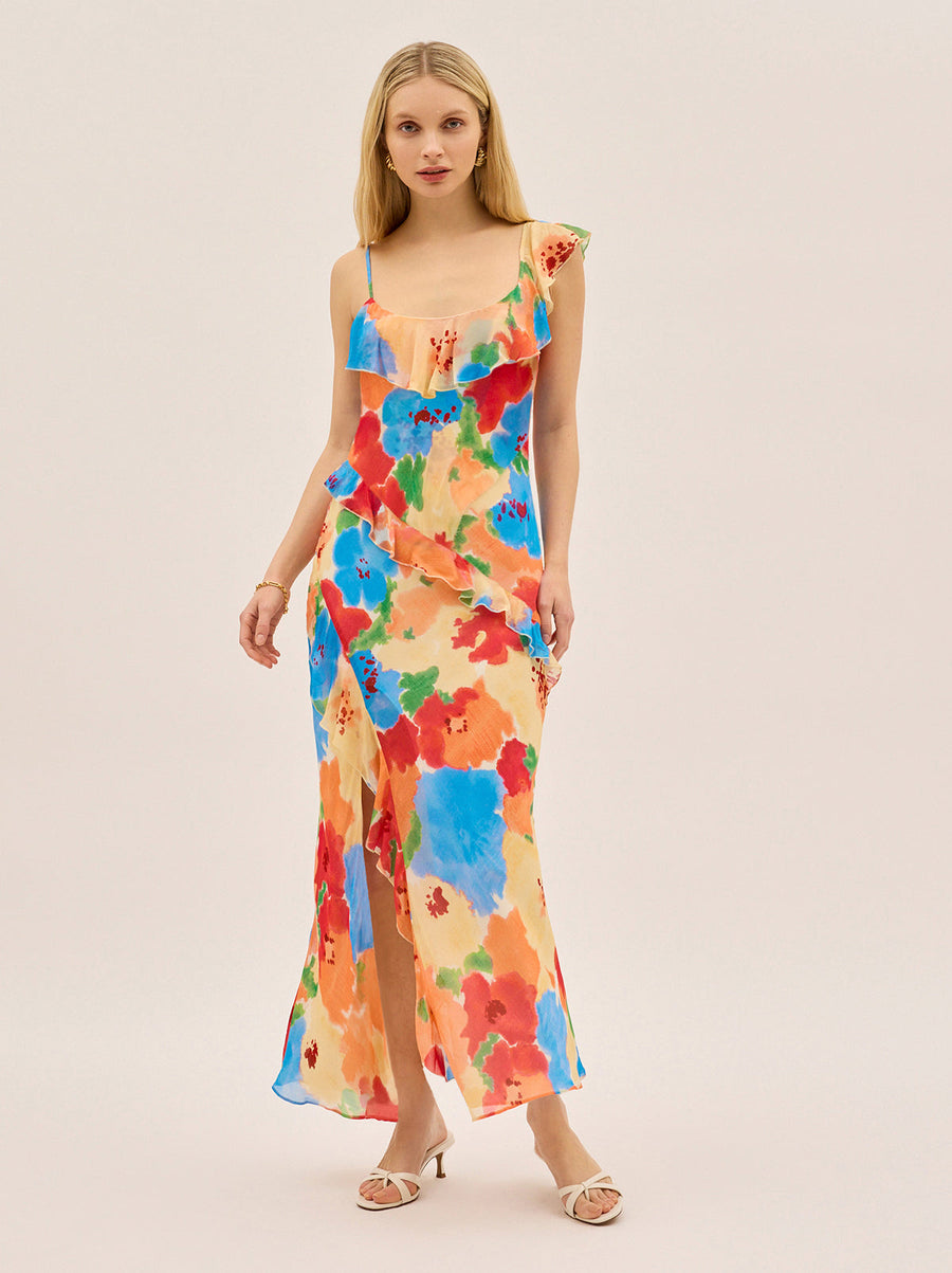 Delphina Watercolour Floral Dress