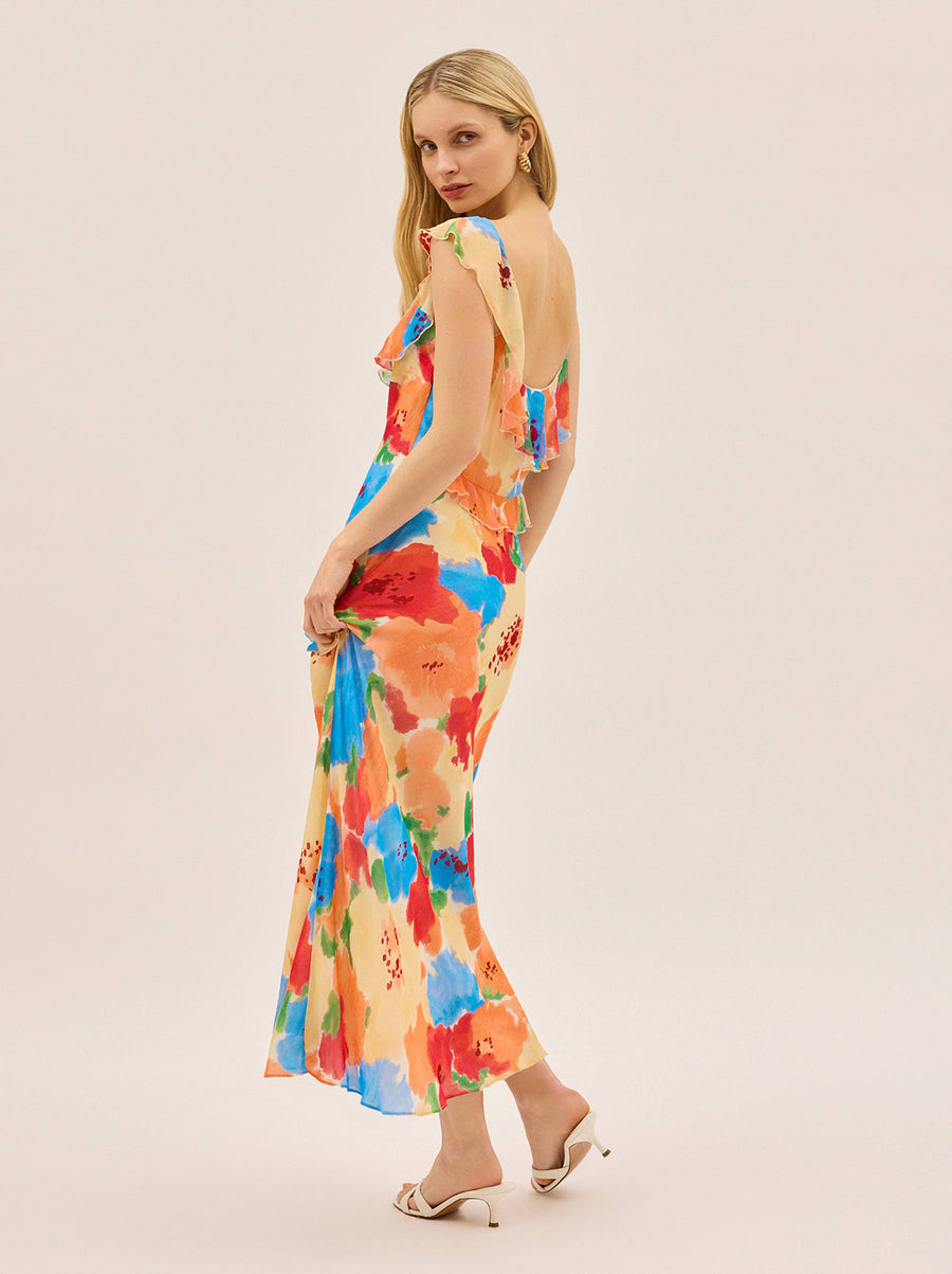 Delphina Watercolour Floral Dress