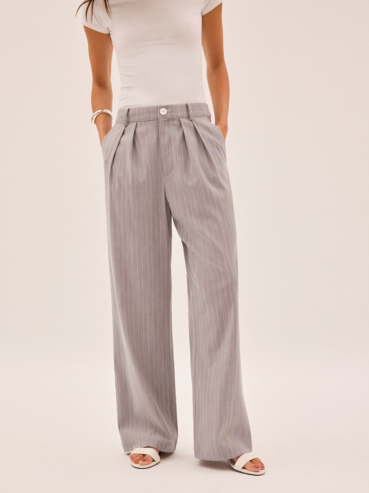 Edith Grey Pinstripe Trousers