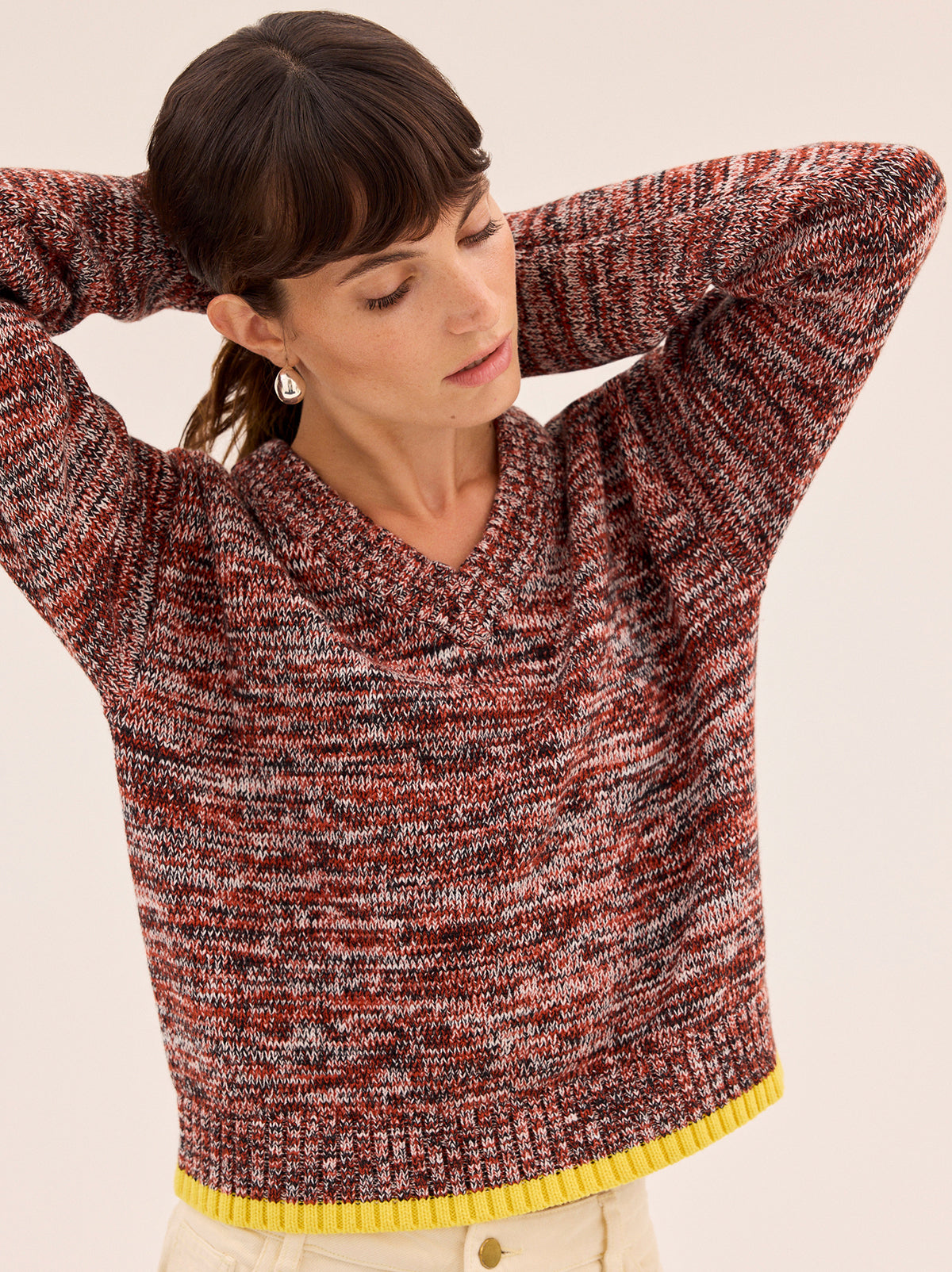 Francis Cotton-Blend V-neck Jumper