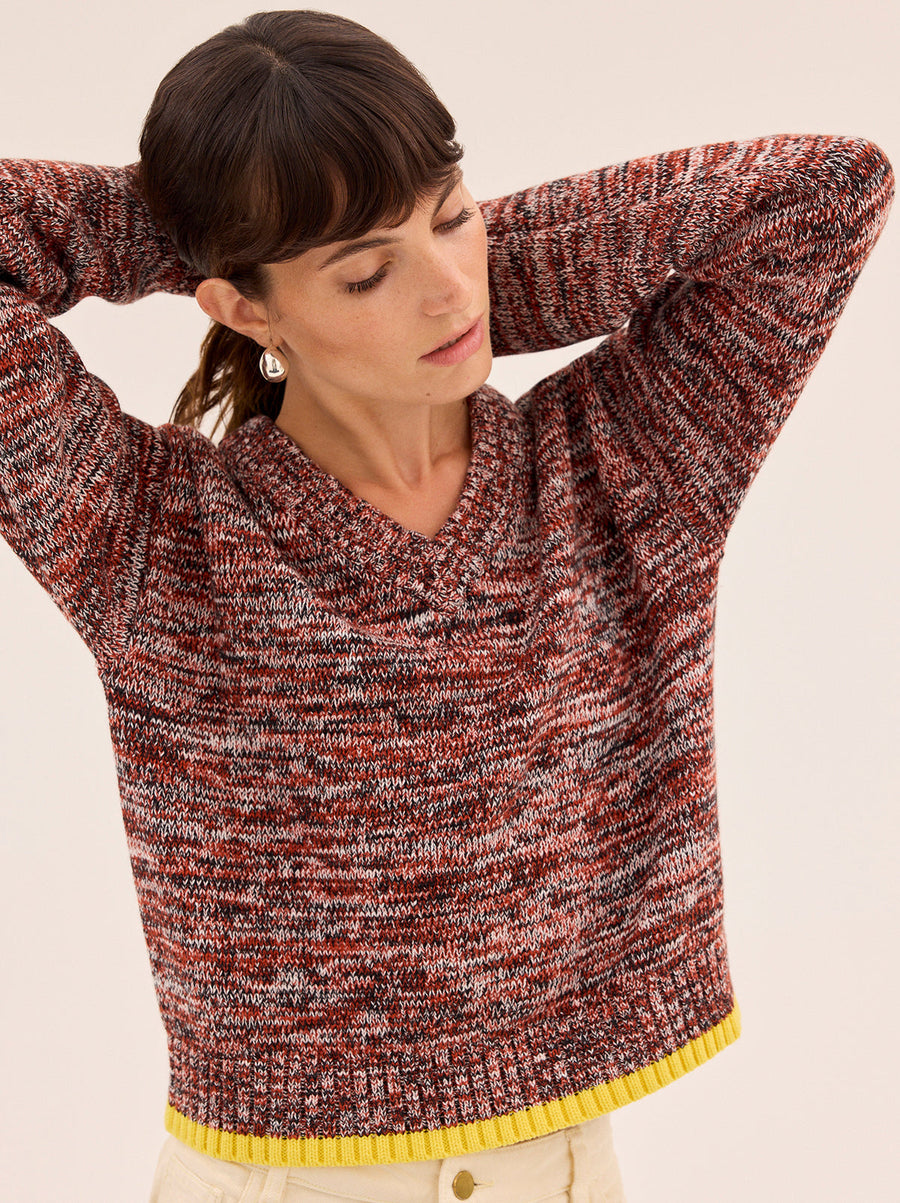 Francis Cotton-Blend V-neck Jumper