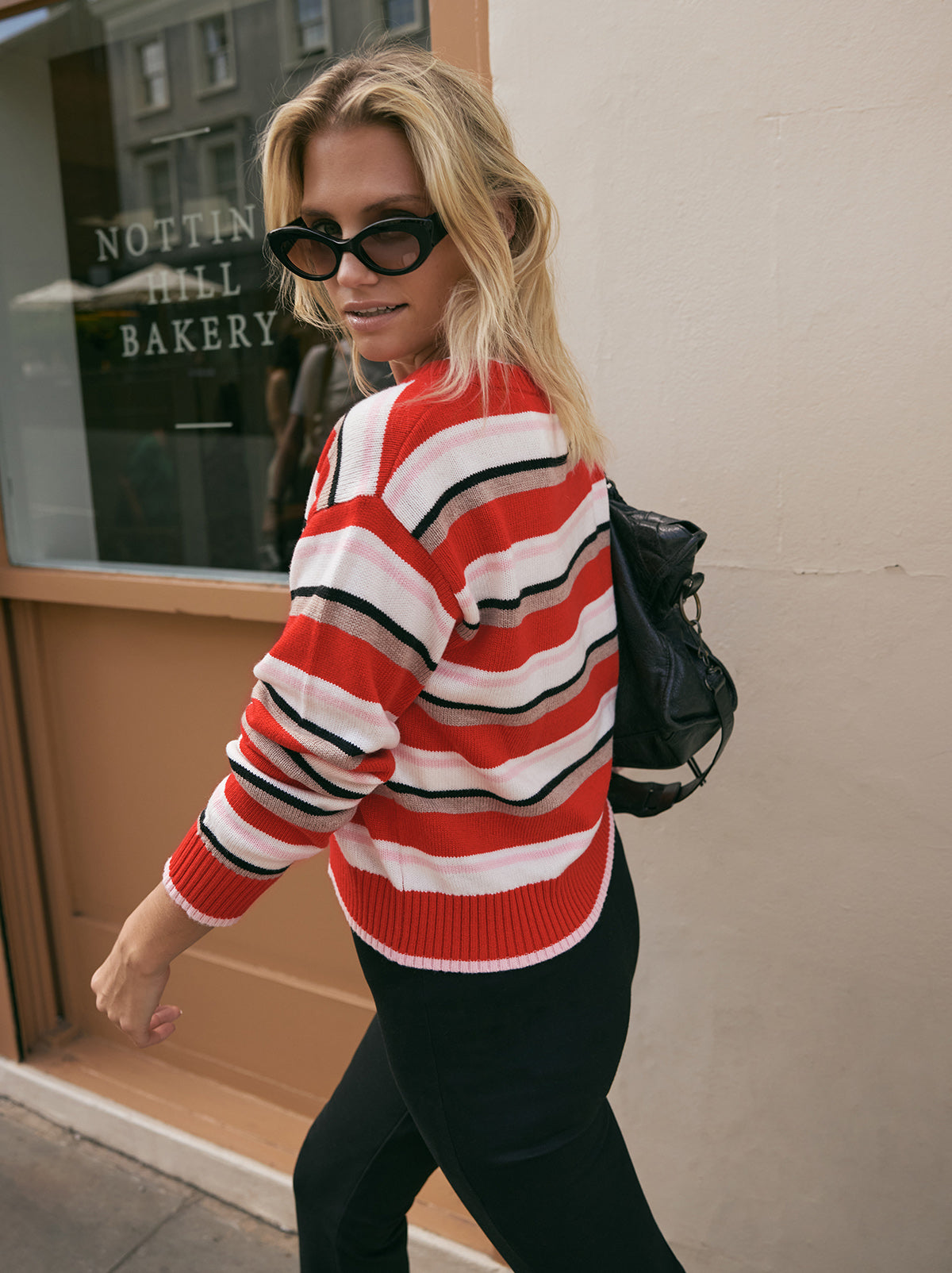 Francis Wool-Blend Striped V-neck Jumper