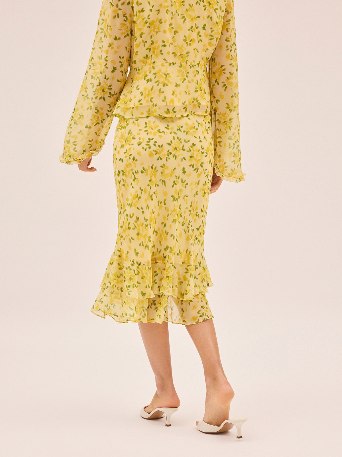 Freya Butter Petal Print Skirt