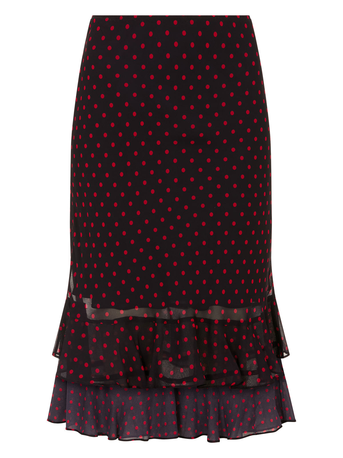 Freya Navy Pin Dot Print Skirt