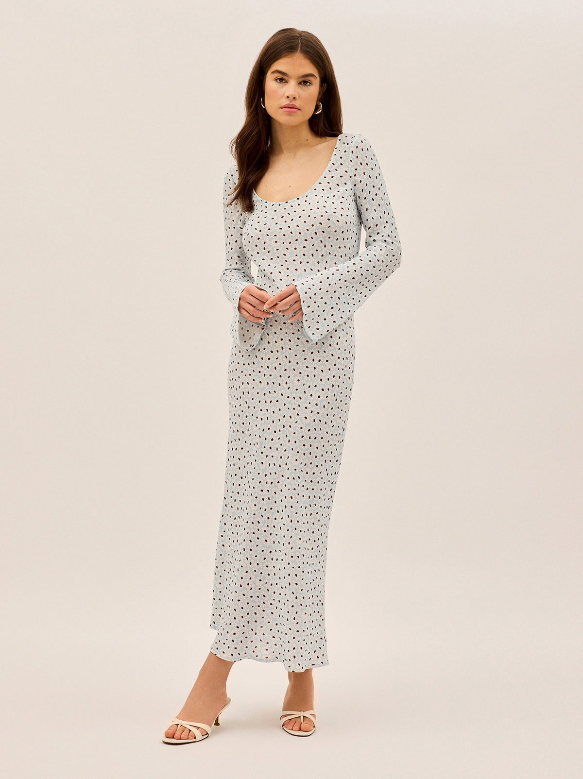 Gia Blue Daisy Print Dress