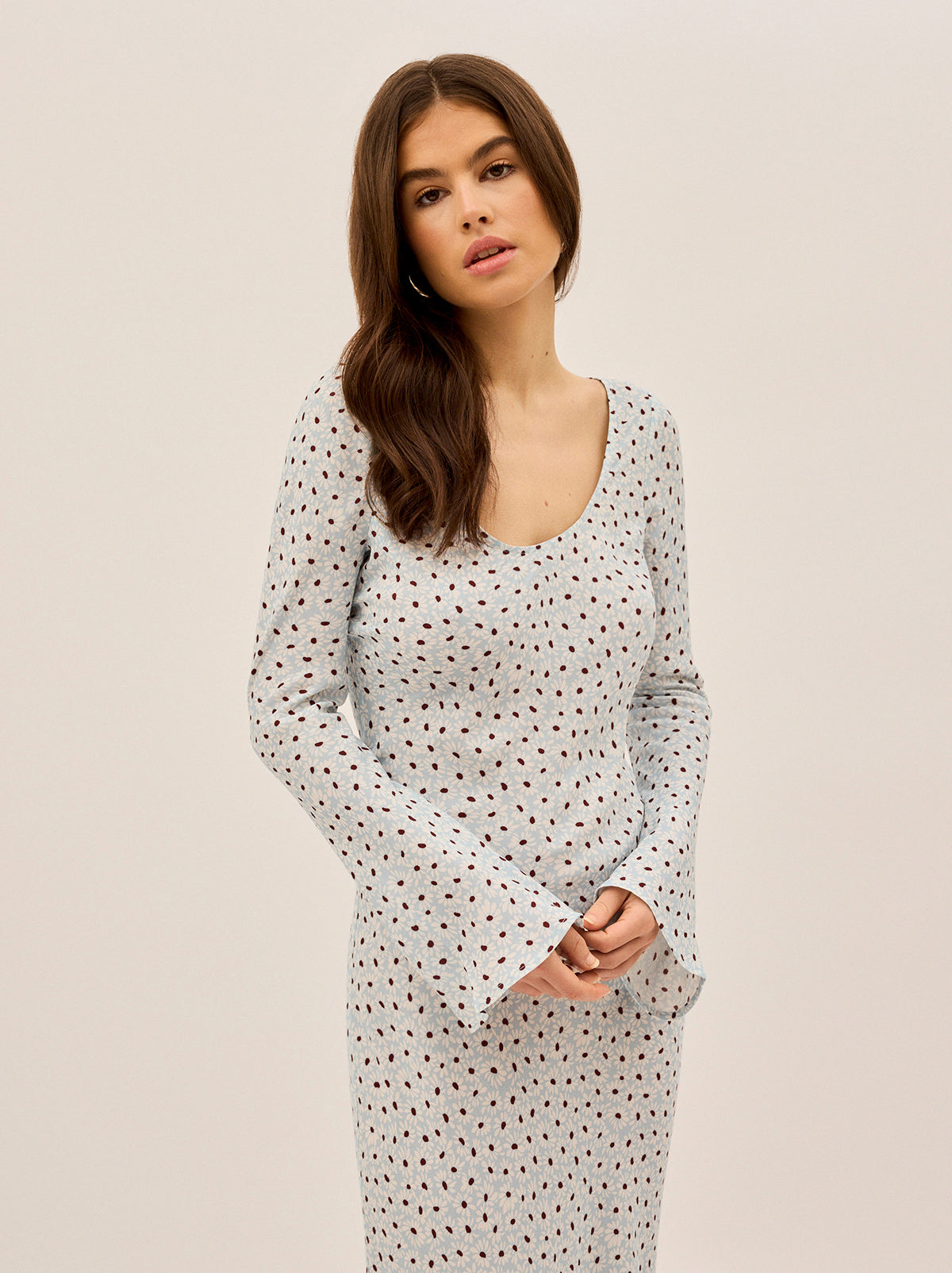 Gia Blue Daisy Print Dress