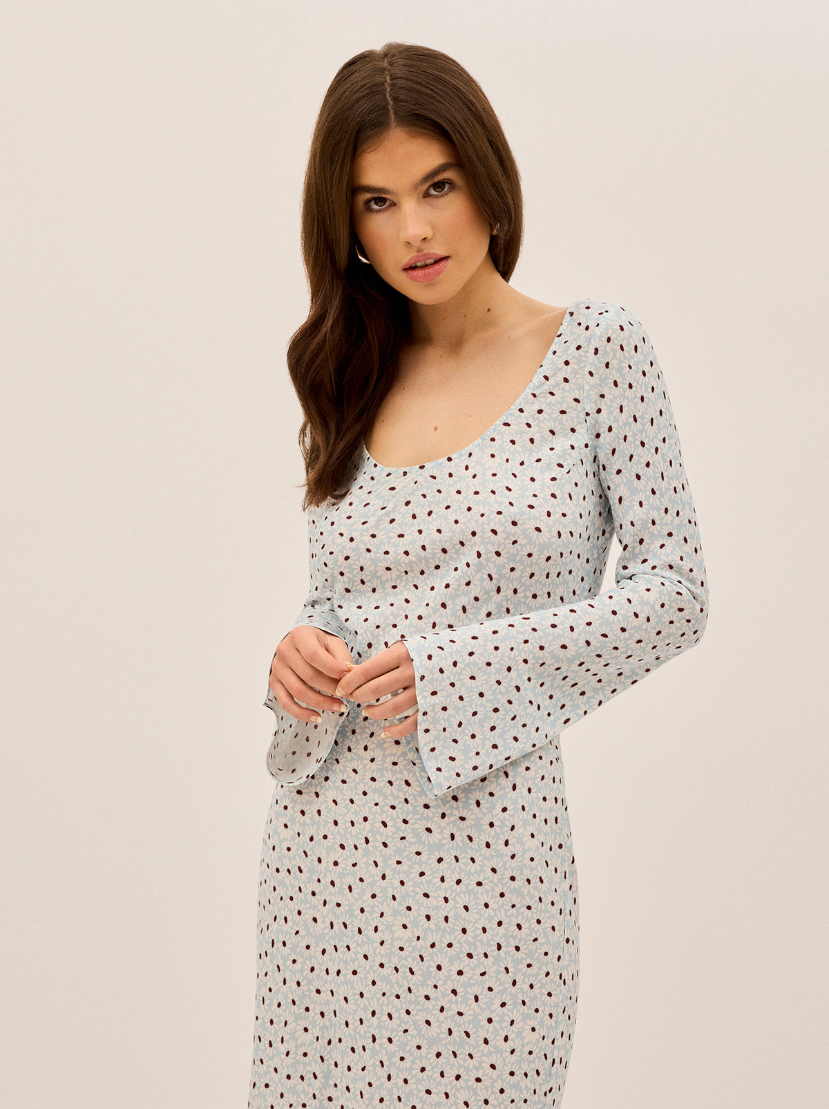 Gia Blue Daisy Print Dress