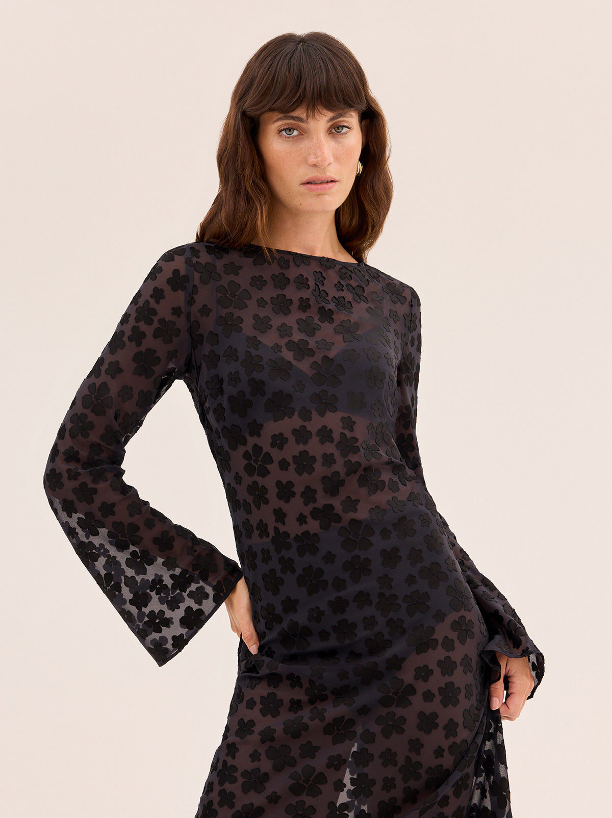Giselle Black Floral Dress