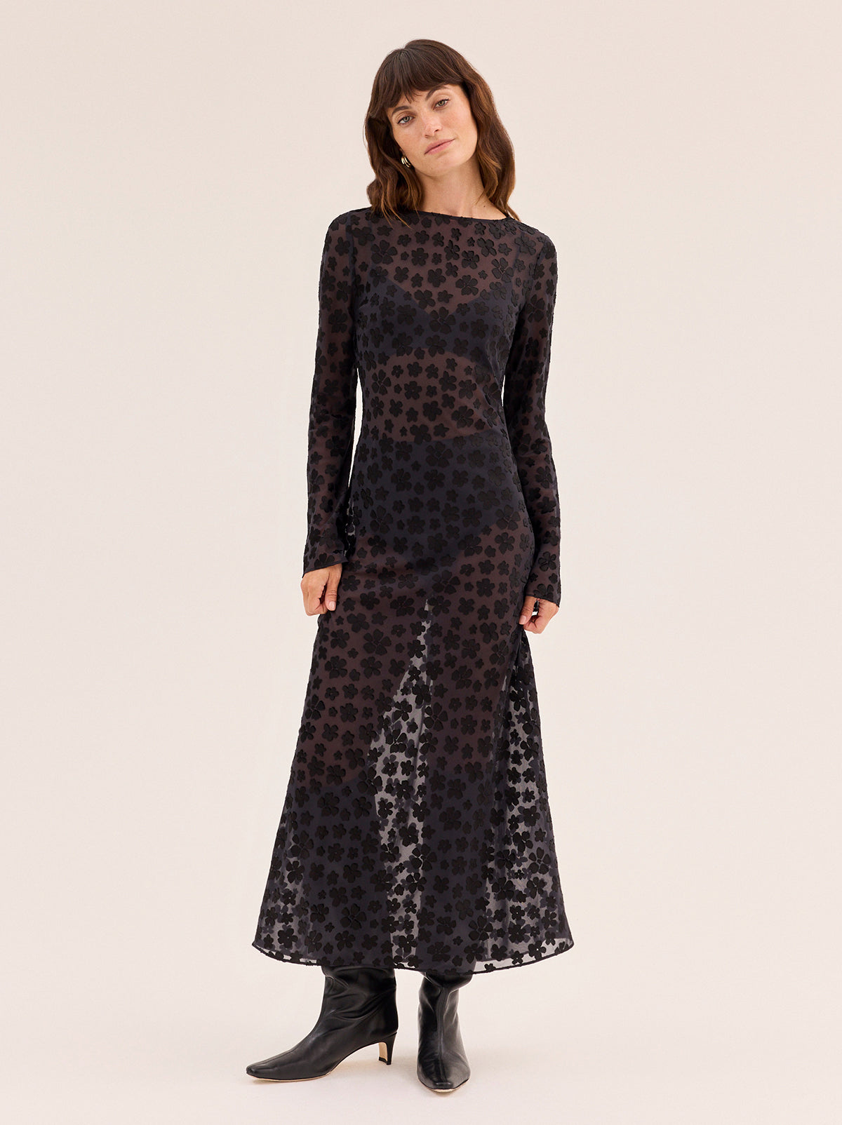 Giselle Black Floral Dress