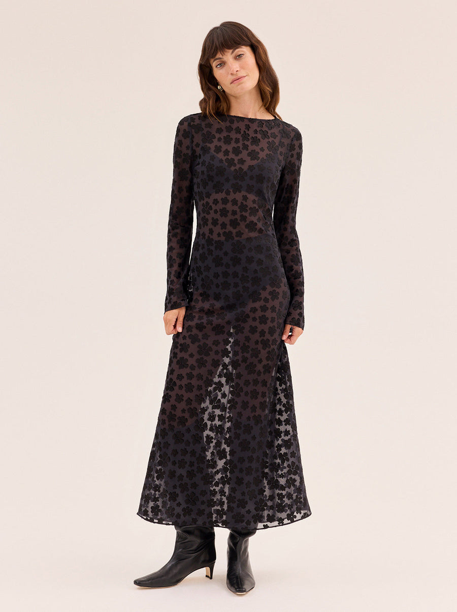 Giselle Black Floral Dress