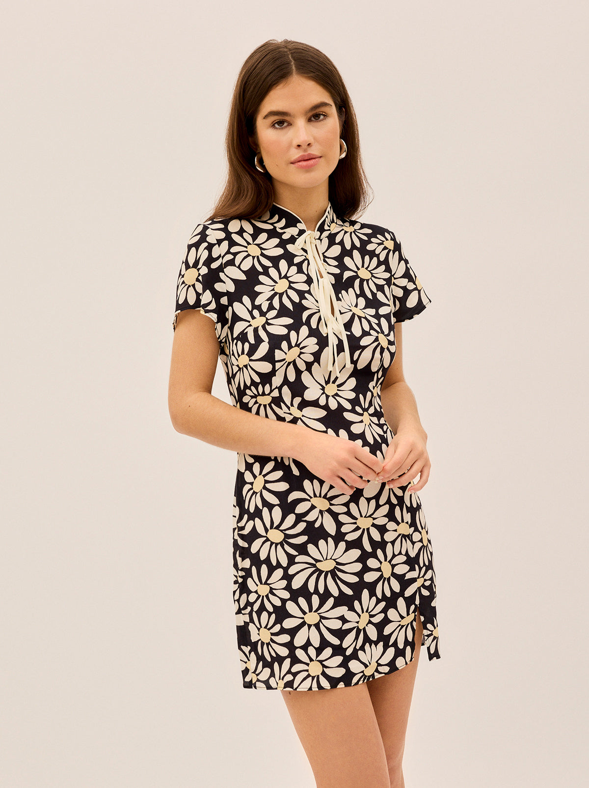 Gretchen Daisy Print Mini Dress