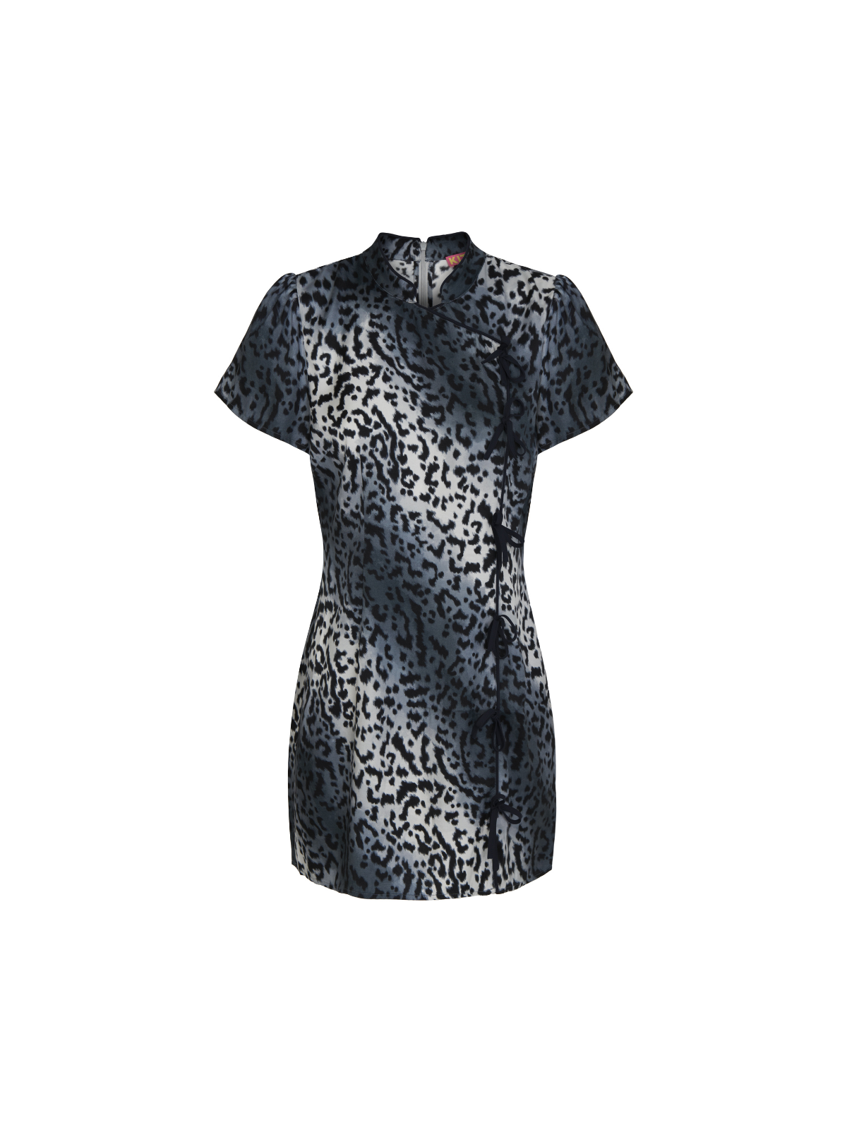 Harlow Snow Leopard Print Mini Dress