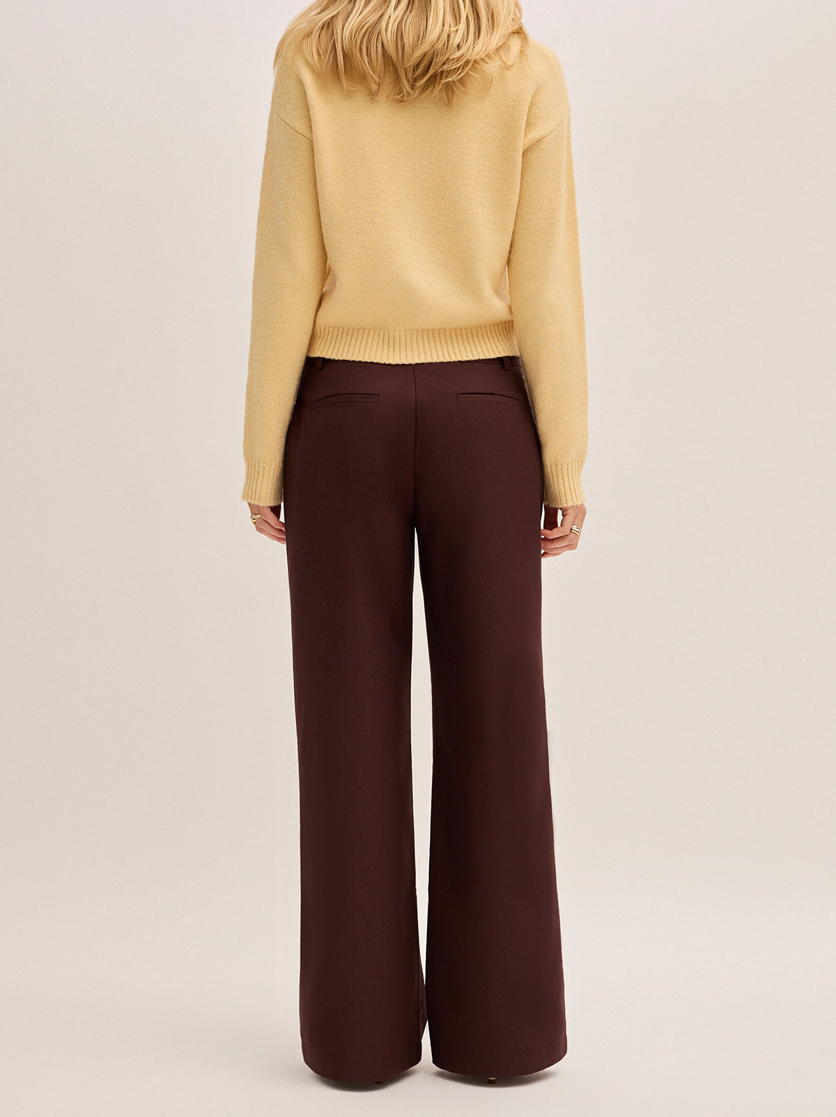 Helena Mocha Low Rise Tailored Trousers