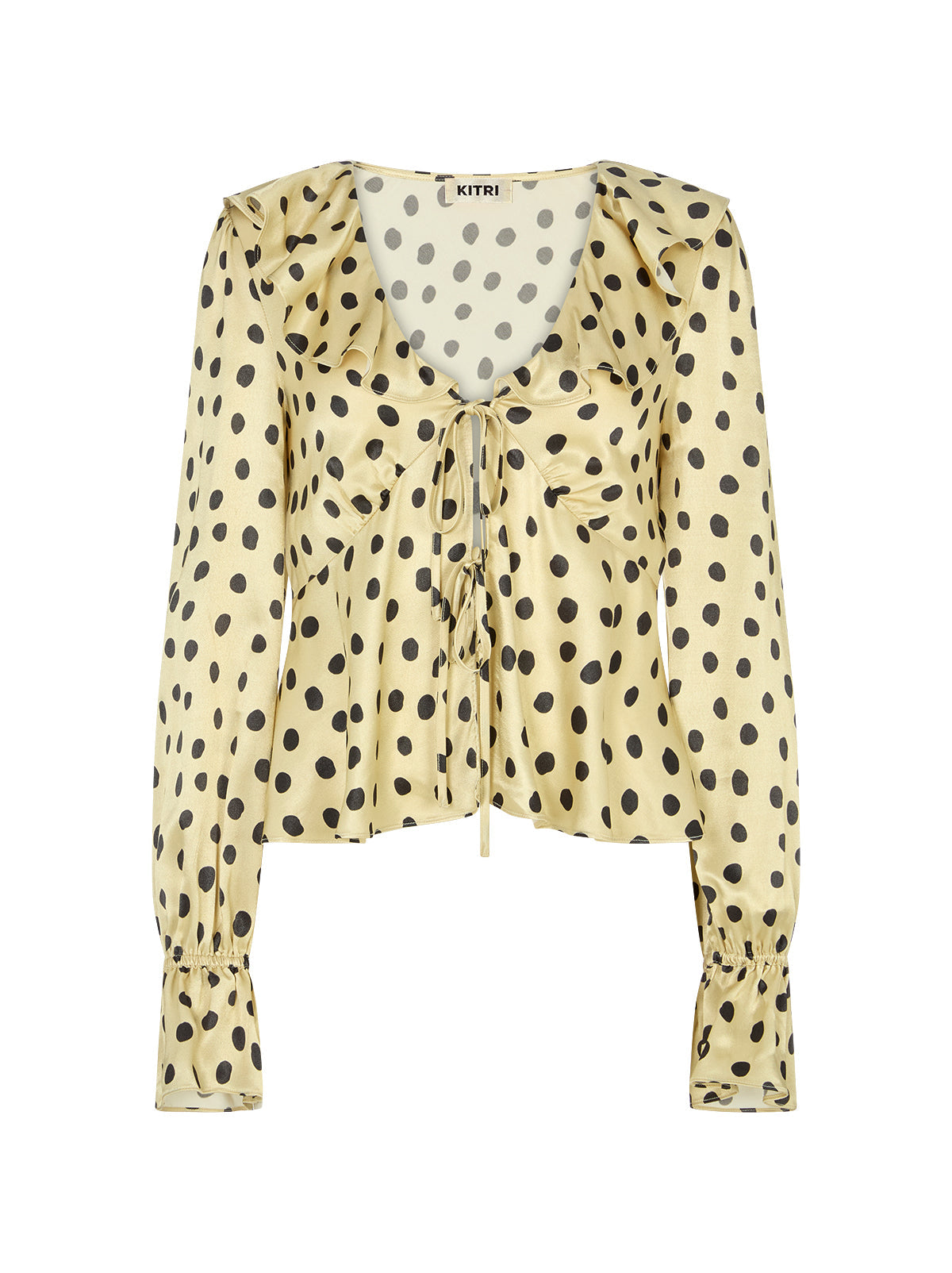 Ione Butter Polka Dot Satin Top