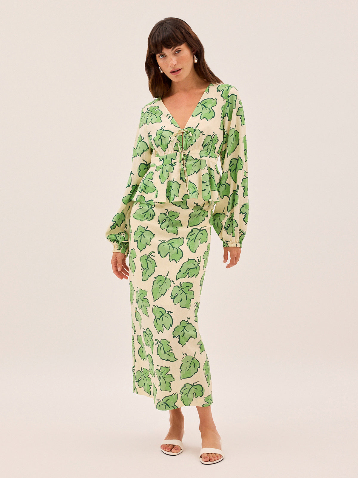 Irene Green Vine Leaf Top