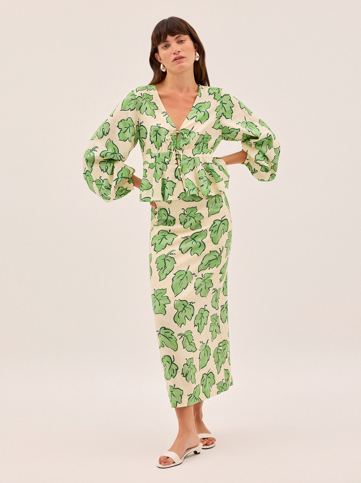 Irene Green Vine Leaf Top