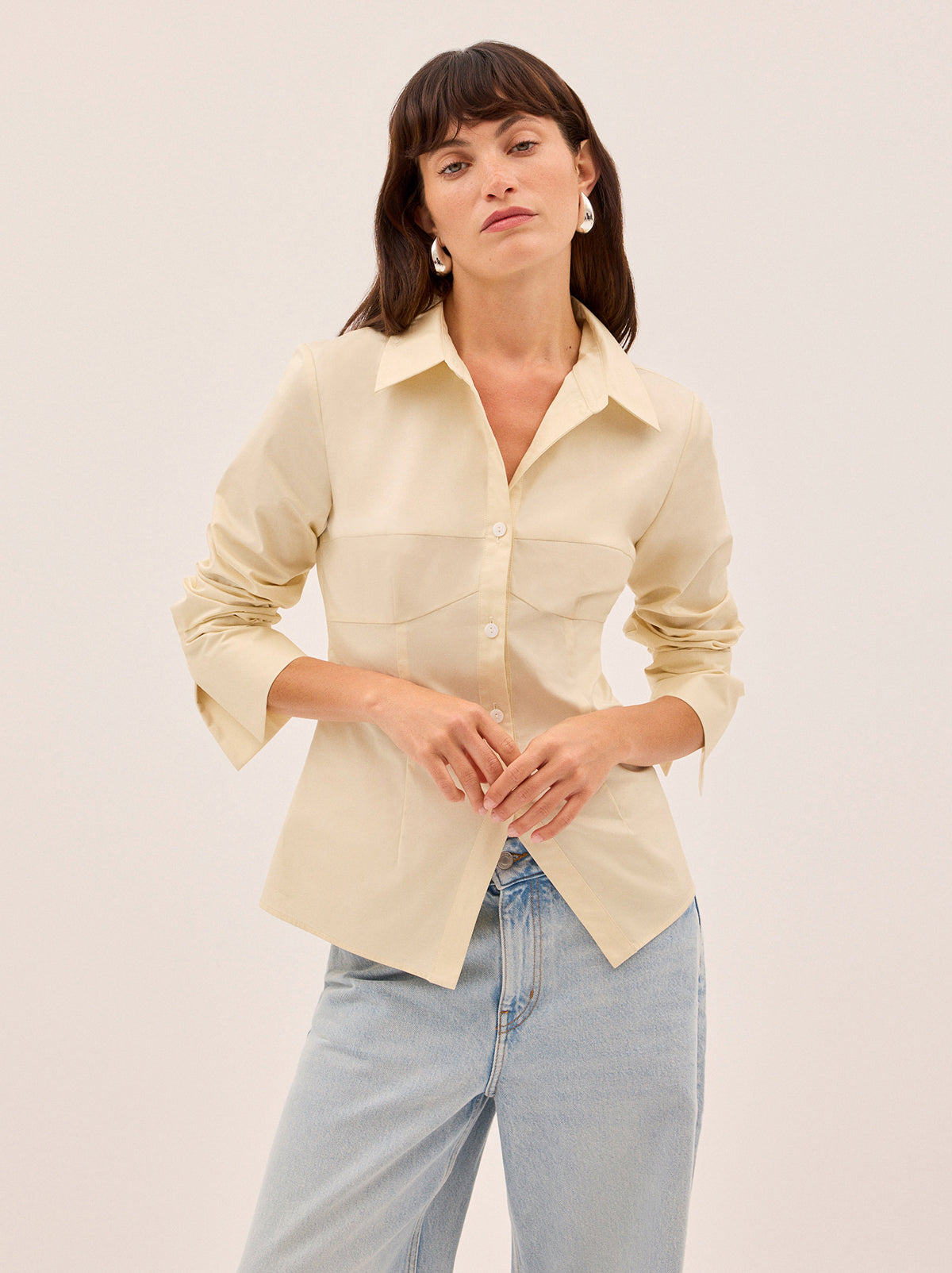 Jesse Vanilla Cotton Shirt