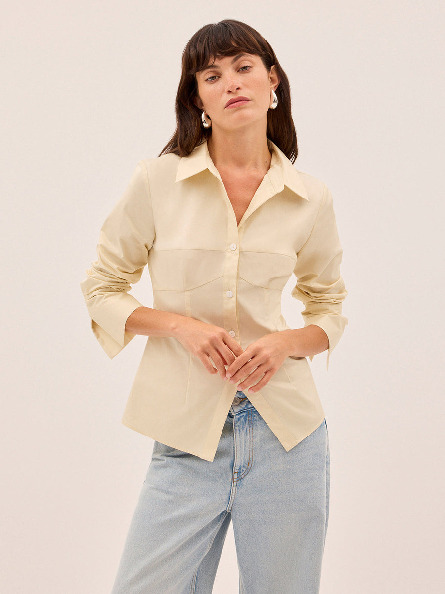 Jesse Vanilla Cotton Shirt