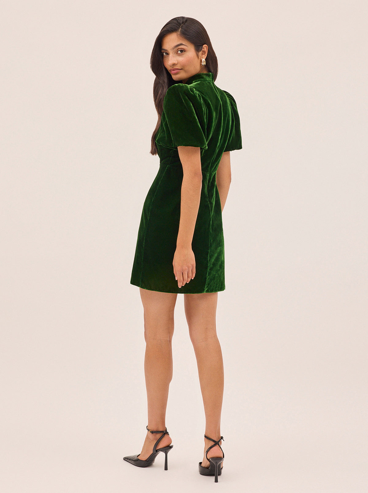 Josette Green Velvet Mini Dress
