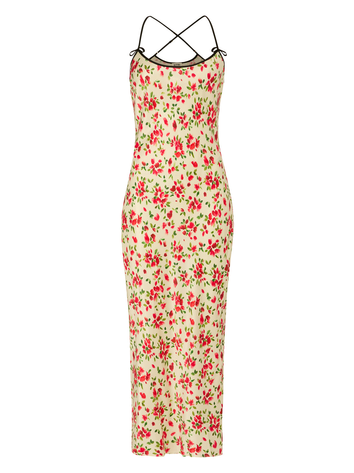 Karla Red Petal Print Dress
