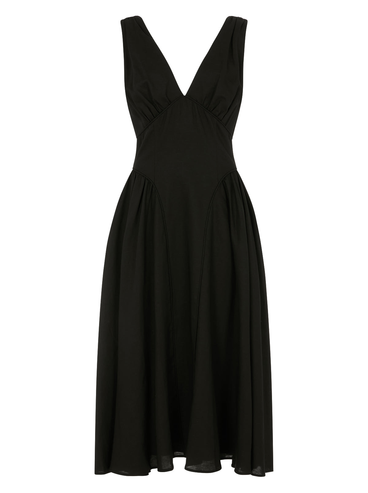 Laura Black Linen Blend Dress